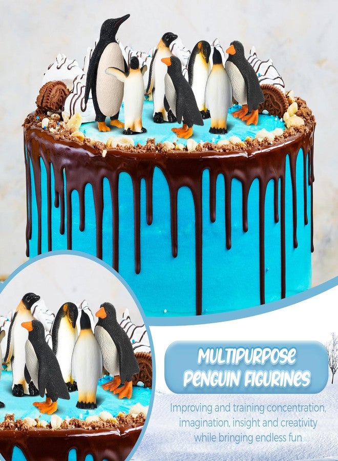 Poen 60 Pcs Penguin Figurines Miniature Realistic Penguin Figures Cute Resin Antarctic Animal Penguin Winter Cake Toppers Decorations for Boy Girl Birthday Gift Party Favors - Image 4