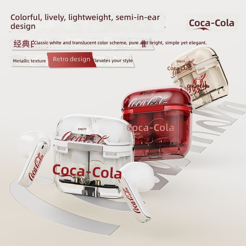 Coca-Cola Bluetooth Wireless Semi-In-Ear Earbuds - Stylish, Sporty, and Versatile for Men & Women - Image 5