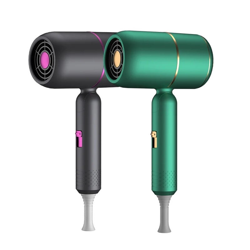 Y&D Protable 1600W Hair Dryer Fast Drying Low Noise Folding Negative Ionic Blow Dryer Wall Mounted with Blue Light - Image 3