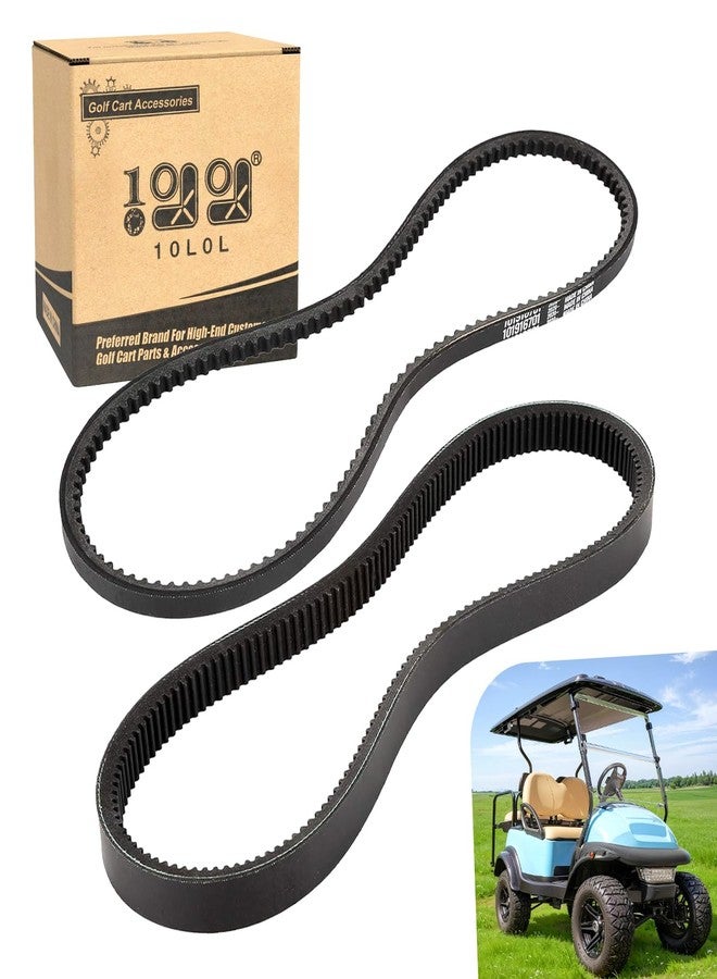 10L0L Clutch Drive Belt & Starter Generator Belt Kit for Club Car DS 1997-up, Club Car Precedent 2004-up Gas Golf Cart, Replace OEM 101916701 1016203 - Image 1