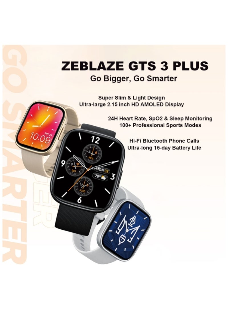 Zeblaze - New Zeblaze GTS 3 Plus Smart Watch Ultra 2.15inch AMOLED Screen Hi-Fi Bluetooth Phone Calls Health Fitness Tracking Smartwatch - Image 1