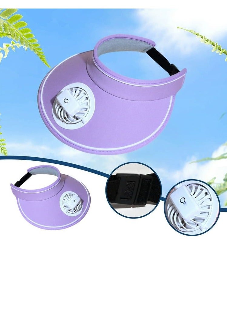 قبعة واقية من الشمس بتصميم بسيط للجنسين، قبعة شمسية قابلة لإعادة الشحن، متعددة الأغراض، مفيدة 2 في 1 للحماية من الشمس للجنسين مع مروحة