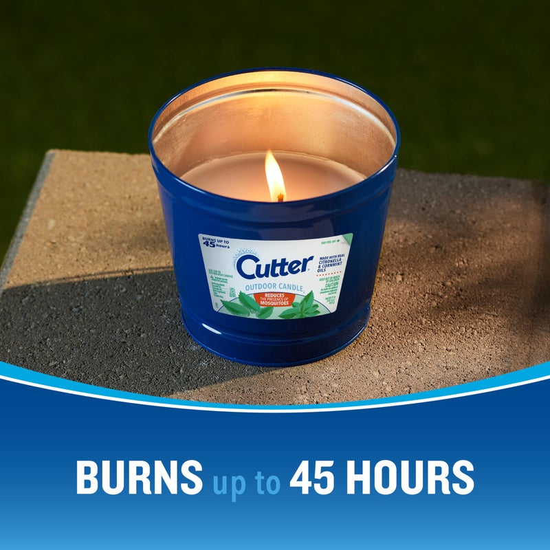 Cutter Candle, 17 Ounces, Outdoor Candle Made with Real Citronella Oil and Cornmint Oil Reduces The Presence of Mosquitoes with A Light, Fragrant Citronella and Mint Scent, 6 Pack - Image 4
