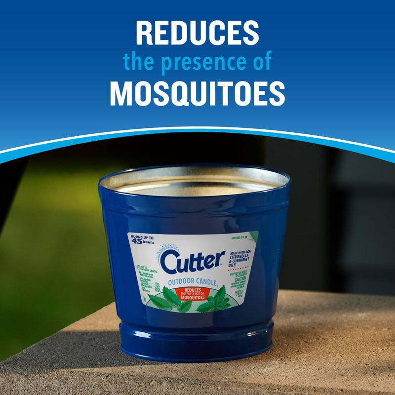 Cutter Candle, 17 Ounces, Outdoor Candle Made with Real Citronella Oil and Cornmint Oil Reduces The Presence of Mosquitoes with A Light, Fragrant Citronella and Mint Scent, 6 Pack - Image 3