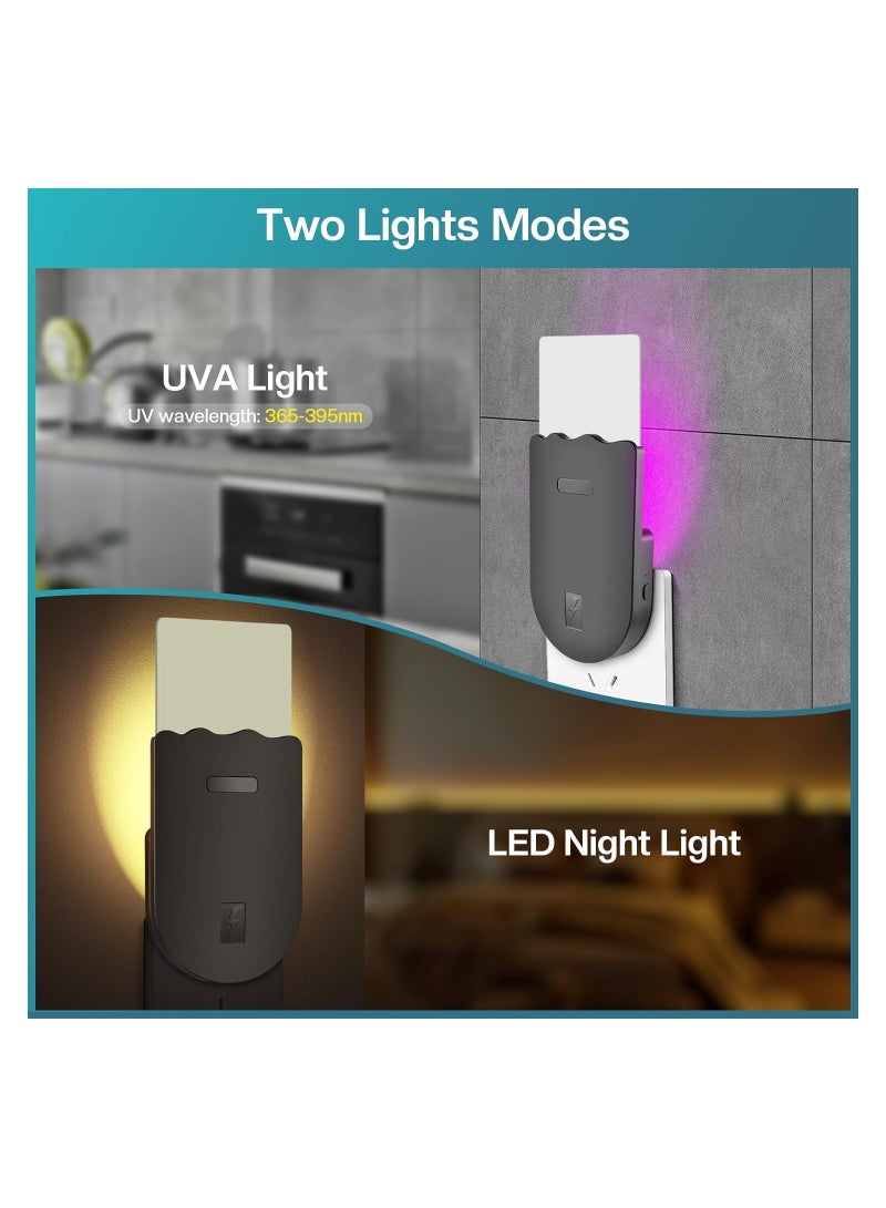 Zikra Indoor Fly Traps for Gnats, 2-in-1 Light Modes, Plug-In Insect Catcher for House Plants, Includes 2 Devices + 10 Sticky Cards for Effective Mosquito Control. - Image 5