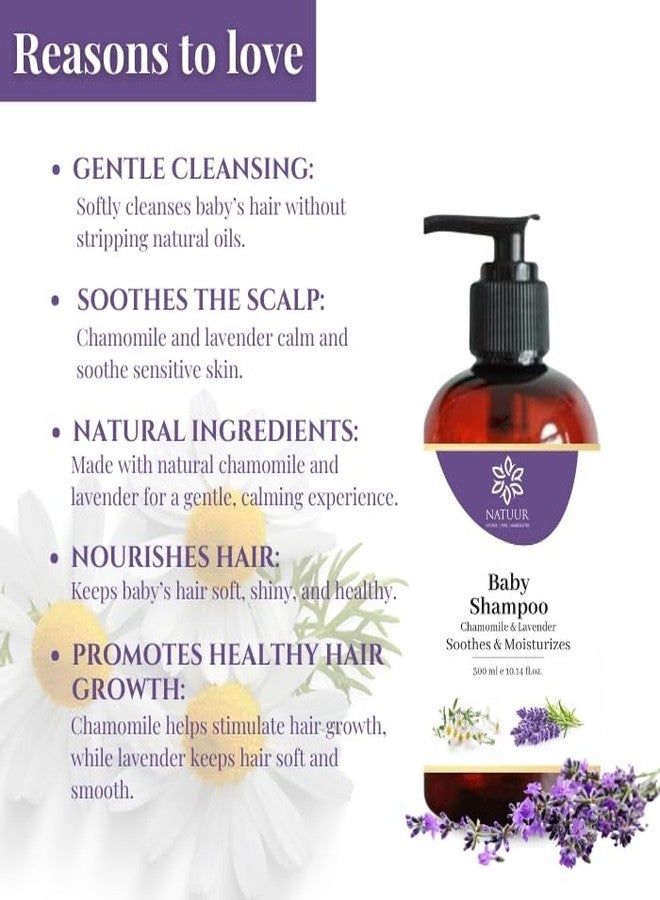 NATUUR Baby Shampoo & Body Wash Chamomile & Lavender 300ml | Gentle, Tear-Free & Sulfate-Free | Soothes & Hydrates Sensitive Skin | Mild Herbal Aroma | Safe for Infants & Toddlers | Daily Use - Image 3