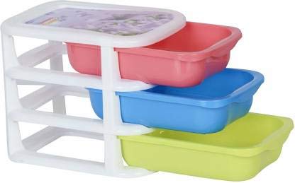 AIR O MATIC AIR O MATIC Multipurpose 3 Drawers Table Top Modular Chest Storage Organizer Box Multicolour  - Image 3