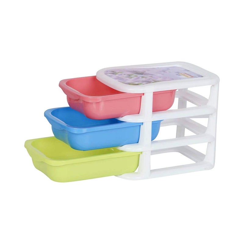 AIR O MATIC AIR O MATIC Multipurpose 3 Drawers Table Top Modular Chest Storage Organizer Box Multicolour  - Image 2