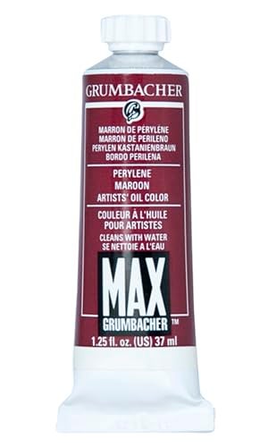 GRUMBACHER 37-ml Max Water Miscible Oil Paint, Perylene Maroon - Image 1