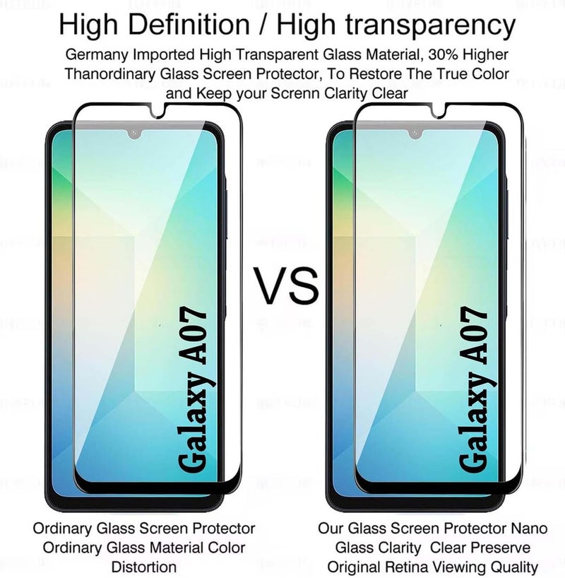 Lukione Compatible with Samsung Galaxy A07 Case & Tempered Glass Screen Protector, Ring Kickstand and Sliding Camera Cover with Kickstand,Drop Proof,Heavy Duty Protective [1+2pcs] - Image 2