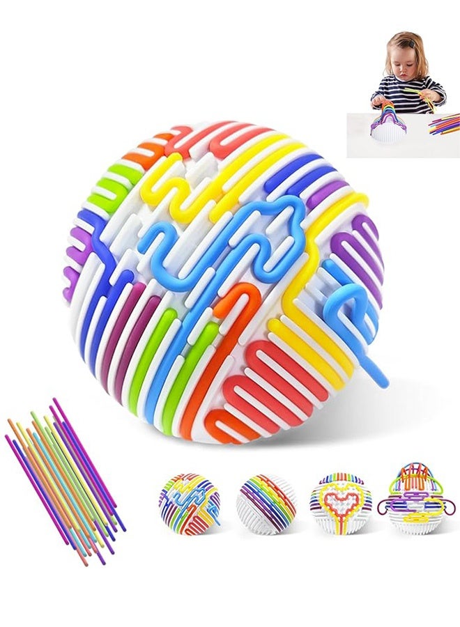 إم إكس إن لعبة كرة لوحية حسية للتوحد واضطراب فرط الحركة ونقص الانتباه - كرة ذات ملمس ملموس بزاوية 360 درجة مع 16 خيطًا، ألعاب تخفيف التوتر للأطفال من عمر 3 سنوات فما فوق والكبار، ألعاب حسية مناسبة للسفر وأنشطة تعليمية محمولة عن طريق اللمس - Image 1