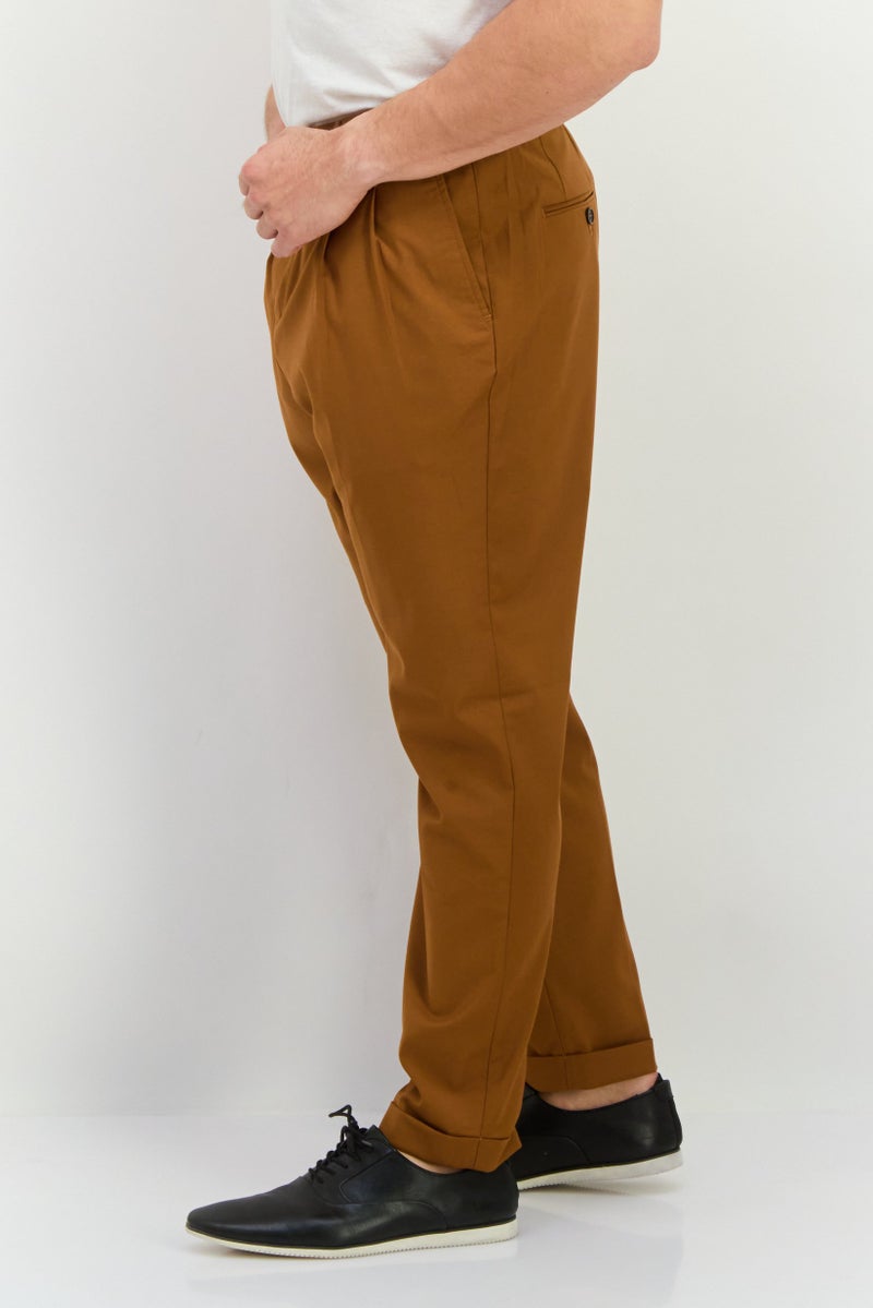 Sorbino Men Regular Fit Solid Chino Pants, Brown - Image 4