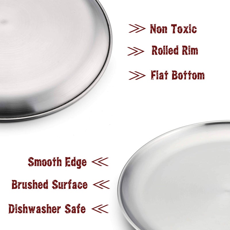 TeamFar TeamFar Pizza Pan, 10 inch Pizza Pan Stainless Steel Pizza Oven Pan Tray Round Pizza Baking Pan, Healthy & Sturdy, Dishwasher Safe & Easy Clean  - Image 3