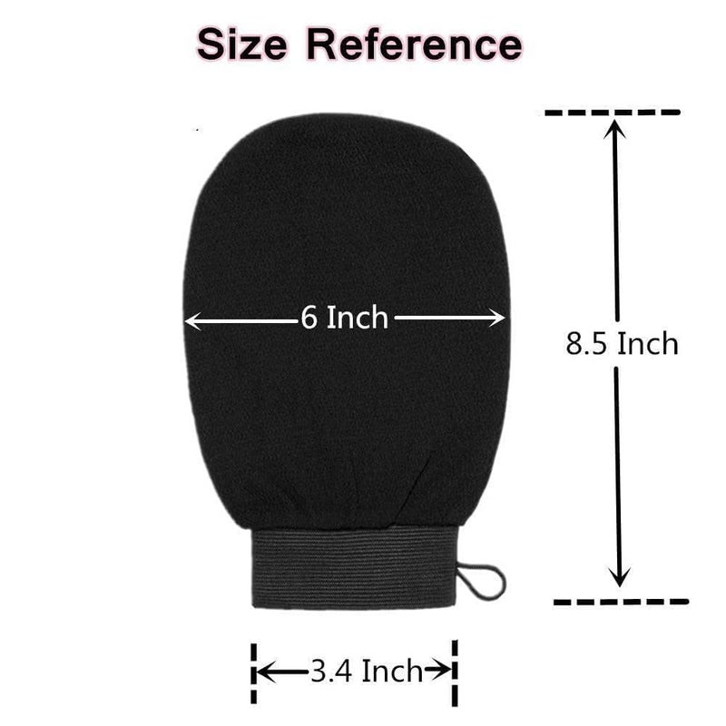Exfoliating Body Scrub Gloves Black Gentle Dead Skin Removal for Men and Women2025 pack of 01 - Image 5