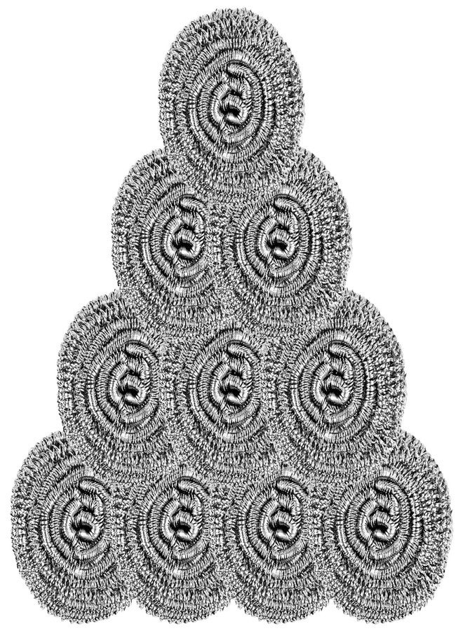 Bilkeru 10 Pcs Metal Kitchen Scrubbing Pads Scrubs for Dishes, Pans, Pots, Ovens, Grills, Sinks(Sliver) - Image 2
