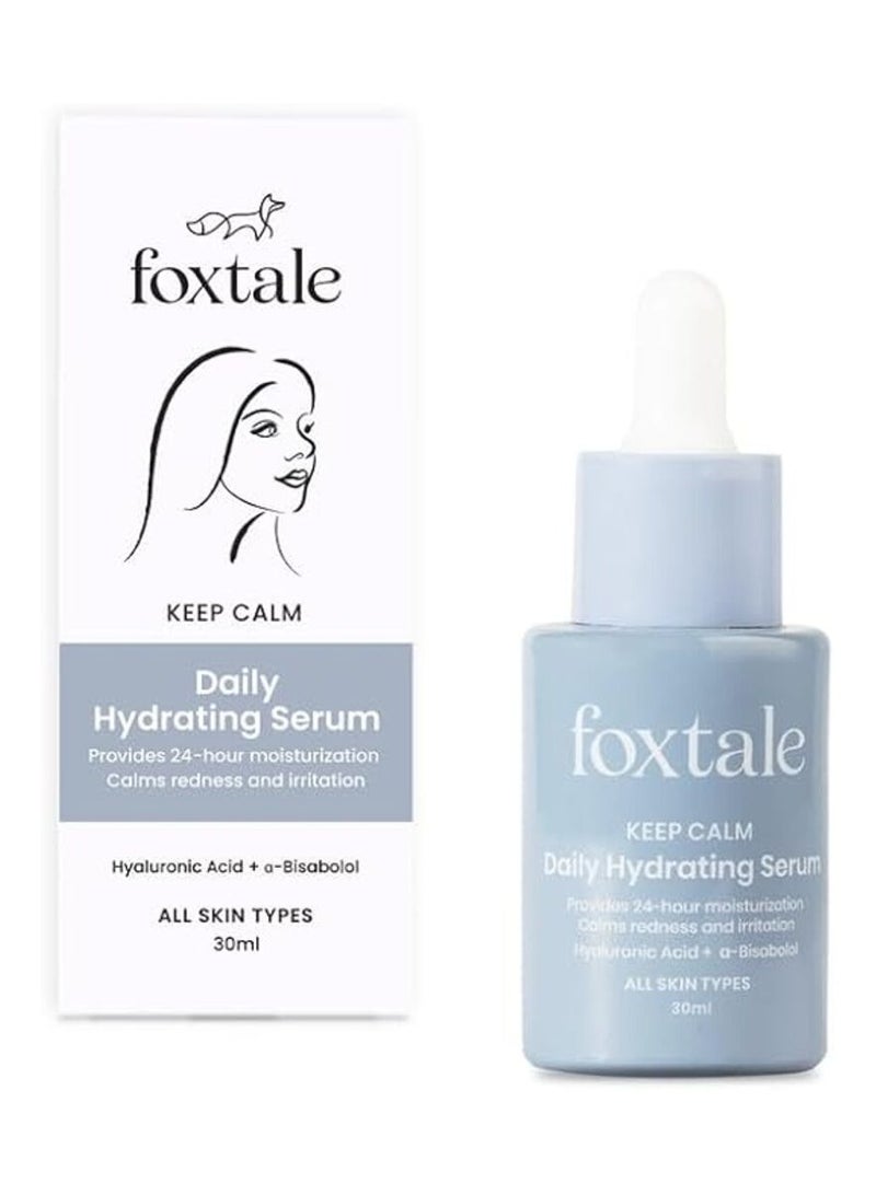 foxtale Hyaluronic Acid Serum For Plump,Glowing Skin With Vitamin B5,Betaine|Intense 24-Hour Hydration,Brightening|Reduction In Fine Lines&Inflammation|For Dry,Sensitive Skin|Men&Women -30 Ml - Image 1