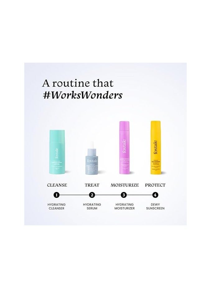 foxtale Hyaluronic Acid Serum For Plump,Glowing Skin With Vitamin B5,Betaine|Intense 24-Hour Hydration,Brightening|Reduction In Fine Lines&Inflammation|For Dry,Sensitive Skin|Men&Women -30 Ml - Image 5