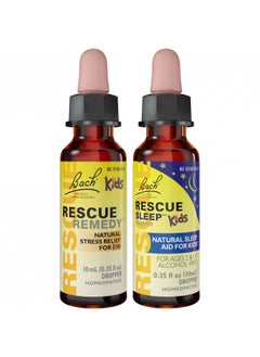 Kids Day & Night Bundle, Bach RESCUE Remedy Kids Dropper [and] RESCUE Sleep Kids Dropper- 2-Pk, Stress Relief & Sleep Support with Natural Flower Esssences, Homeopathic, Non-Alcohol Formula, 10mL Ea - pzsku/Z04C9292914FDA1180CDAZ/45/_/1728156624/b137e005-7c99-463f-a283-308d6bfdbb8b