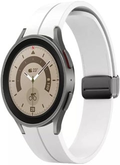 Dado Silicone Strap With Magnetic folding Buckle Compatible with Samsung Galaxy Watch 6 Classic 47/43mm | 5 Pro 45mm | 4 Classic 46/42mm | Watch 6/5/4 44/40mm, Special strap No Gap design