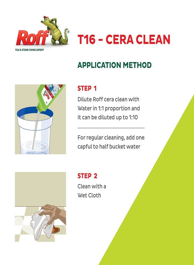 Roff Cera Tile Cleaner, Floor and Ceramic Cleaner, Concentrated Liquid for Tough Stains,Multi-surface Floor and Tile Cleaner(Roff 32630),500 ml - Image 4