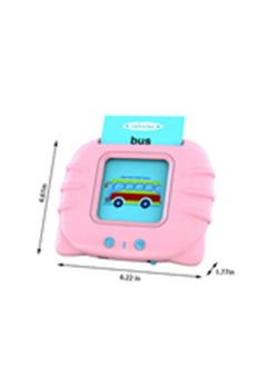 Generic Rechargeable Early Education Device for kids with English 112  total 224 Double Sided Words,  Talking Flash Cards Reader for Kids Pink Color  - Image 3