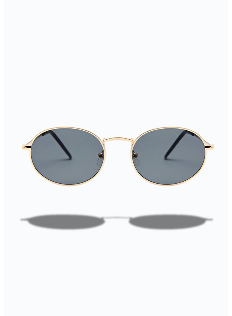 POLITE Small Frame Oval Metal  Sunglasses – Unisex Retro Minimalist Fashion Accessory - Image 2