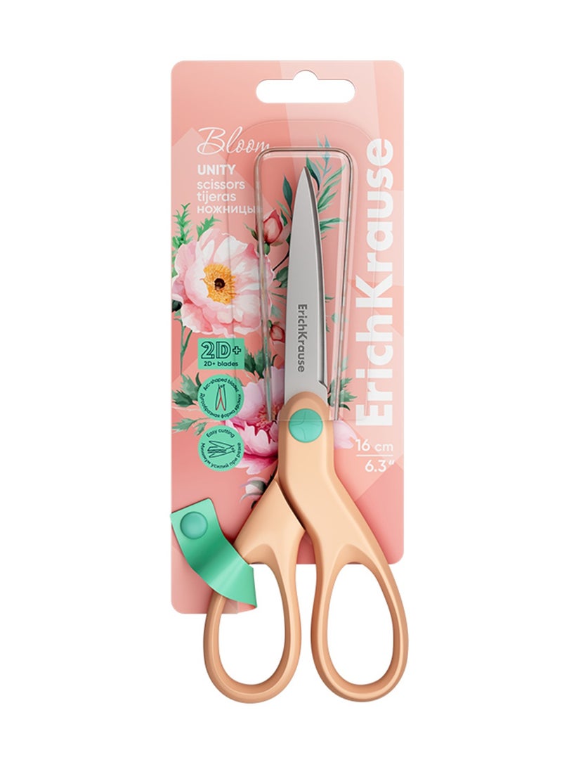 ErichKrause 1-Piece Unity Stainless Steel Scissors 16cm Size With Assorted Pastel Colour Handles - Image 1
