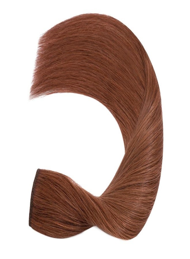 S-noilite One Piece Hair Extensions Clip in Human Hair 5 Clips 3/4 Full Head Clip on Remy Hair Extension for Women,One-Piece Design Adding Hair Volume 22 Inch 55g #Dark Auburn - Image 4