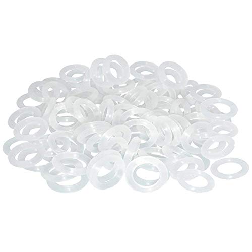 ThreeBulls 120Pcs Clear Rubber O-Ring Keyboard, O-Rings Keycaps, Switch Dampeners Keycap, for Cherry MX Key Switch Keyboards Dampers,White - Image 1