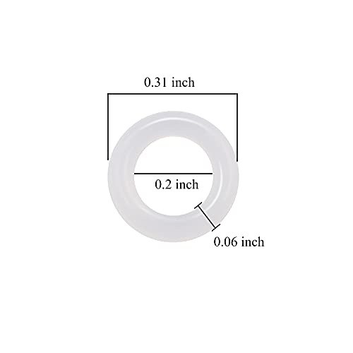 ThreeBulls 120Pcs Clear Rubber O-Ring Keyboard, O-Rings Keycaps, Switch Dampeners Keycap, for Cherry MX Key Switch Keyboards Dampers,White - Image 2