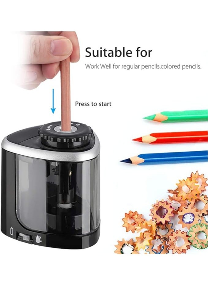 Generic - Pencil Sharpener Electric Pencil Sharpeners, Portable Pencil Sharpener Kids, Blade to Fast Sharpen, Suitable for Colored Pencils(6-8mm)/School Pencil Sharpener/Classroom/Office/Home - Image 1