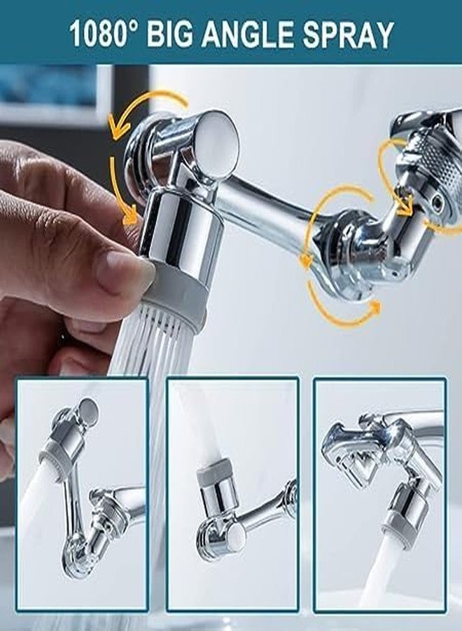 RIGJAK 360° Rotating Tap Extension Aerator | Universal Kitchen & Bathroom Faucet Sprayer Nozzle with Adjustable Water Flow - Image 5