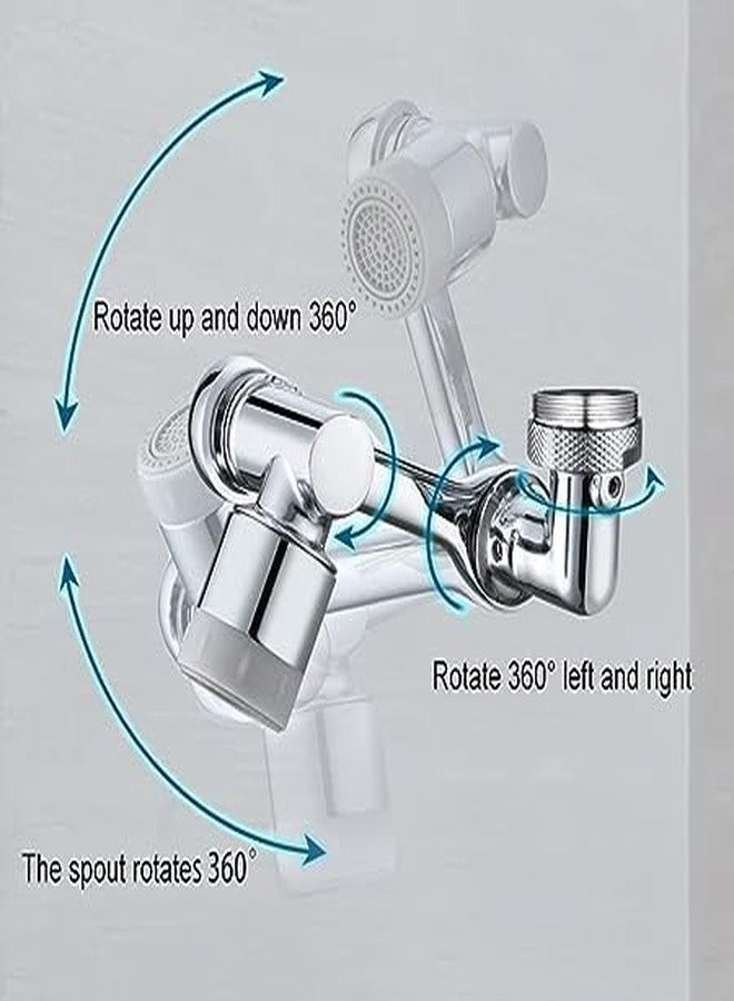 RIGJAK 360° Rotating Tap Extension Aerator | Universal Kitchen & Bathroom Faucet Sprayer Nozzle with Adjustable Water Flow - Image 3