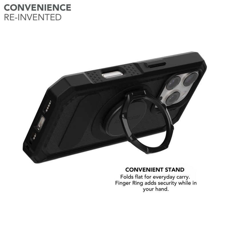 Rokform - Magnetic Sport Ring Grip and Stand, Version 2, Metal Cell Phone Holder, Specially Designed for Rokform iPhone, Samsung, & Pixel ROKLOCK Twist Lock Cases (Black) - Image 4