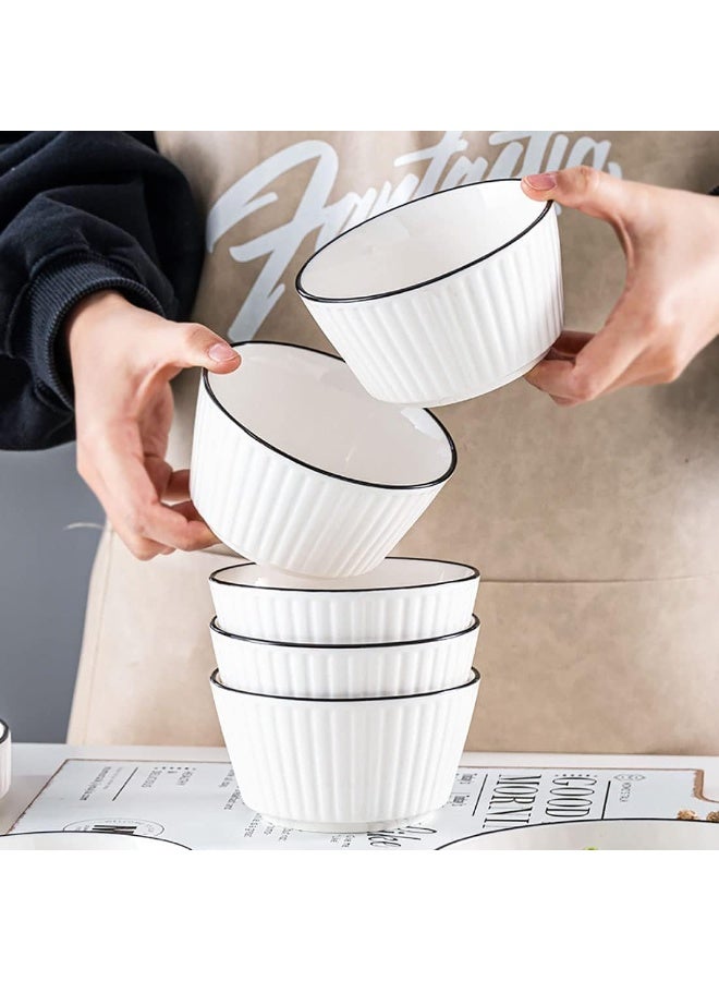 طقم عشاء بورسلين - أطباق، أوعية، حساء وسلطة، آمن للاستخدام في الميكروويف - Image 2