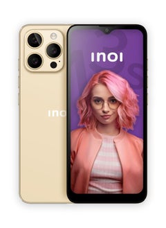 INOI Note 13s, 4G LTE, Octacore 8GB RAM + 256GB, 6.9” HD+ Display, Triple Camera, Gold, Middle East Version  - Image 1