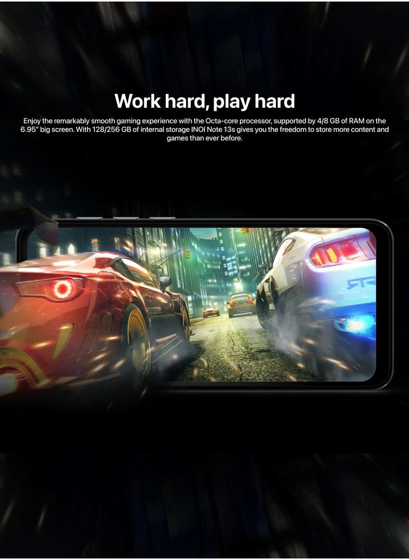 INOI - Note 13s, 4G LTE, Octacore 8GB RAM + 256GB, 6.9” HD+ Display, Triple Camera, Gold, Middle East Version - Image 1