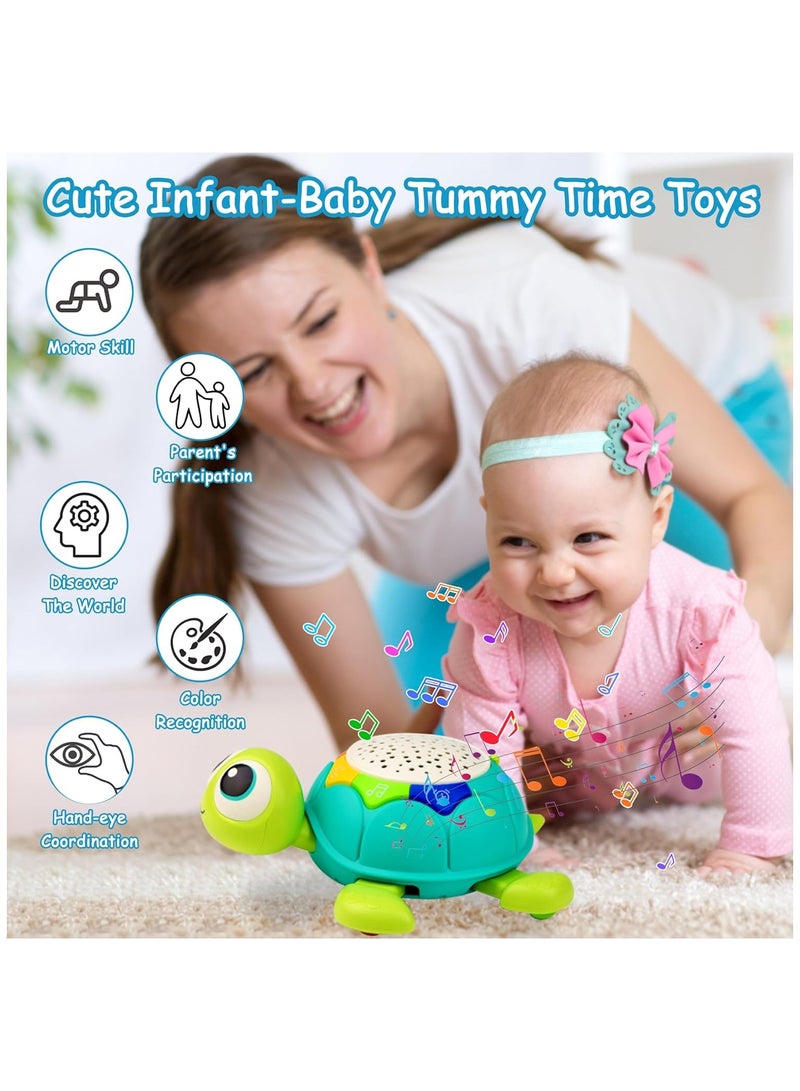 Baby Toys 6-12 Months 5 in 1 Musical Projector Turtle Crawling Toys Tummy Time Infant Baby Toys 0-3 3-6 7 8 9 12-18 Months 1 Year Old Boy Toys Girl Toys Birthday Gift  - Image 4