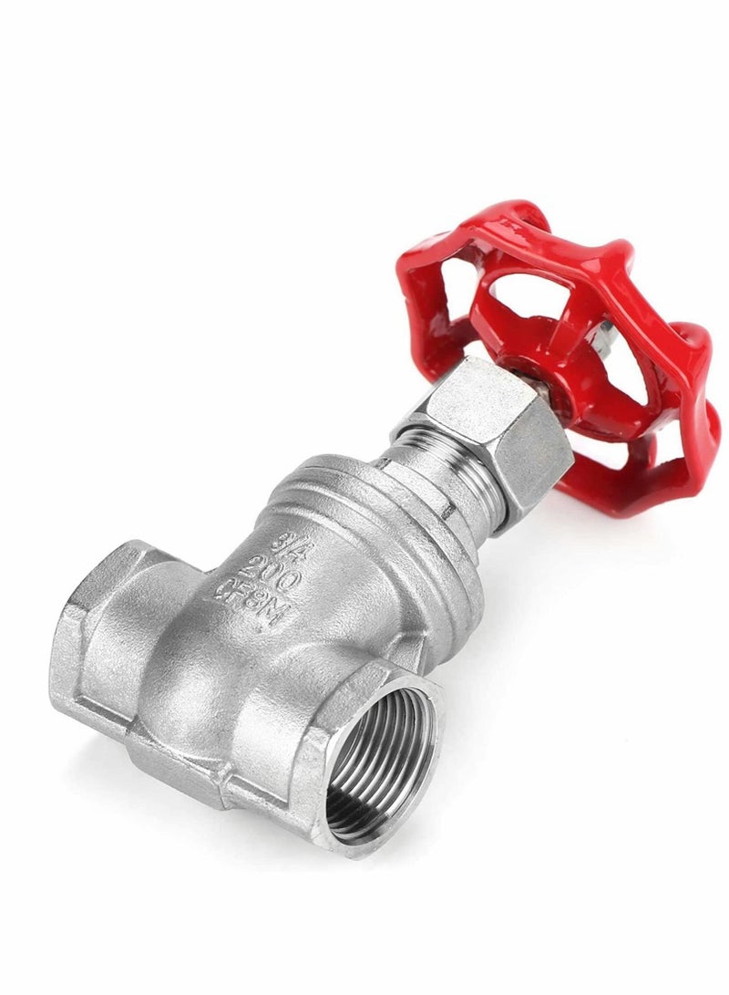 Gate Valve,Stainless Steel Valve, DN20 Female Connection, 26.5 mm (3/4) - Thread,BSPP G3/4 Rotary Sluice Valve for Water Oil Gas  - Image 4