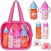 fash n kolor My Sweet Baby Disappearing Doll Feeding Set Baby Care 6 Piece Doll Feeding Set Hot Pink - Image 2