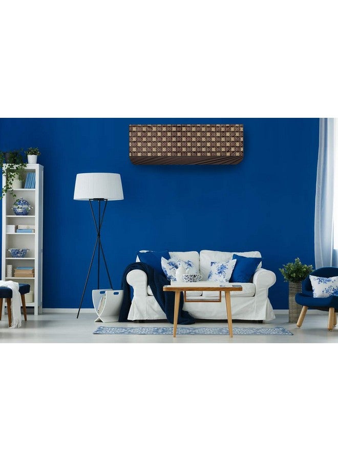 Da Anushi Polyester Split AC Cover Indoor Unit For 1.5 Ton Capacity AC, All Weather Cover/Attractive Digital Prints/Dustproof/Water Resistant AC Cover (Brown Check) - Image 3