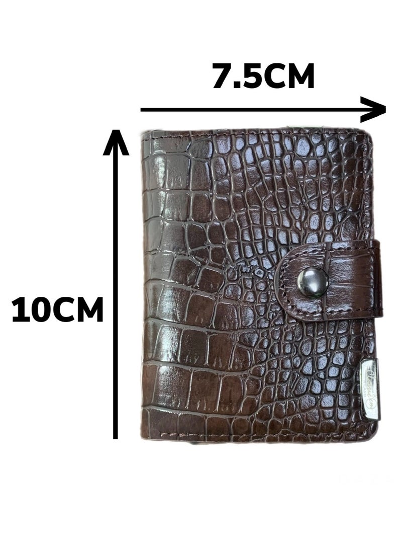 كلاسيك ميلانو محفظة كلاسيك ميلانو بحماية RFID للرجال والنساء - حامل بطاقات أوتوماتيكي بتصميم بوب أب - محفظة بطاقات آمنة ومدمجة للرجال - محفظة أنيقة للرجال والنساء  - Image 5