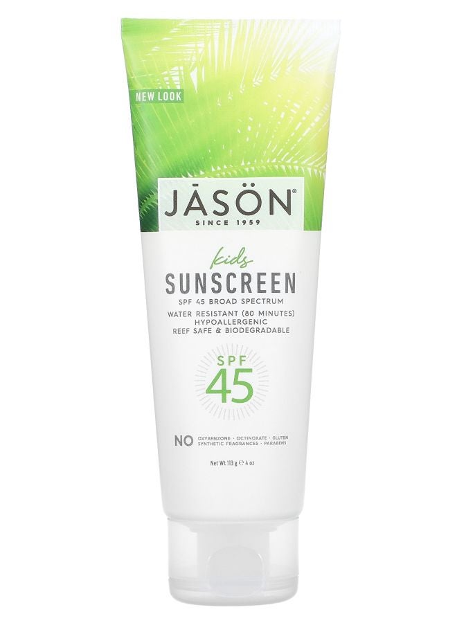 Jason Natural Kids Sunscreen SPF 45 4 oz (113 g) 