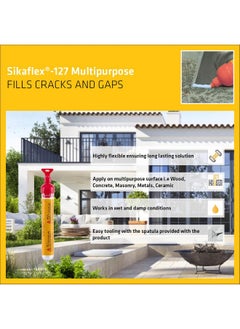 SIKA SIKA Sikaflex 127 Multipurpose Polyurethane Sealant And Adhesive Interior And Exterior Use Ready To Use Easy To Apply 150G  - Image 3