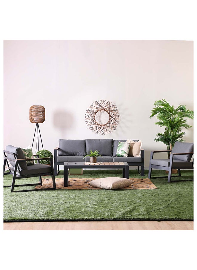DANUBE HOME - Roma 5-Seater Outdoor Sofa Set Aluminium Frame Modern Garden Furniture Gray - Image 1