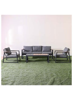 DANUBE HOME Roma 5-Seater Outdoor Sofa Set Aluminium Frame Modern Garden Furniture Gray  - Image 3