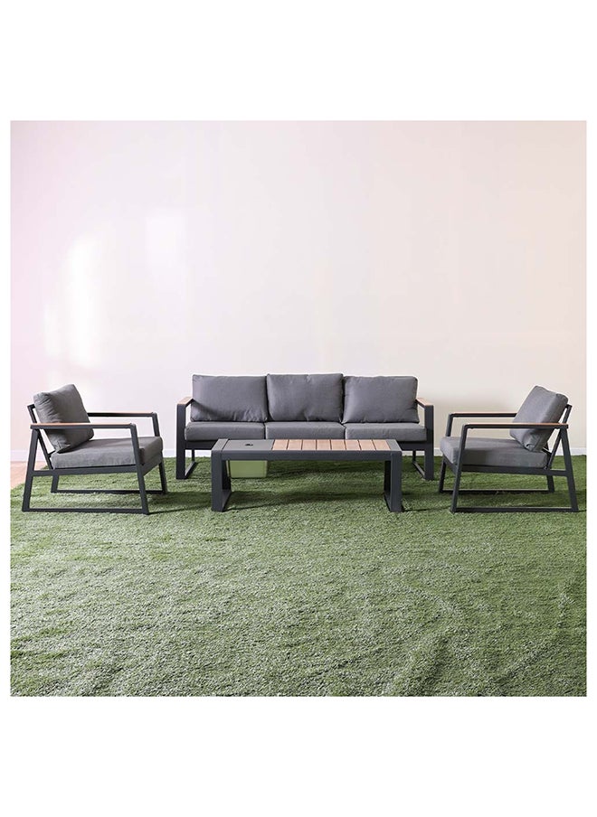 DANUBE HOME - Roma 5-Seater Outdoor Sofa Set Aluminium Frame Modern Garden Furniture Gray - Image 1