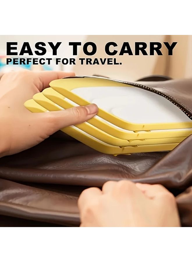 4 Piece Set Yellow PVC Card Holders Durable Plastic Playing Cards Holders For Family Gatherings - Image 4