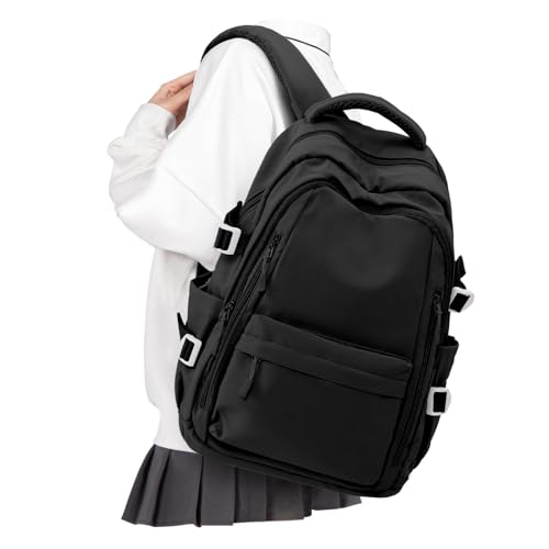 BOXSAM Lightweight Backpack for Women, Large Laptop Travel Backpack Casual Daypack College Bag Rucksack for Men. Black - Image 1