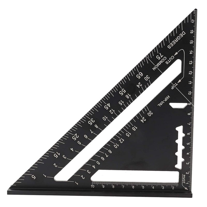 Aluminum Alloy Roofing Triangle Angle Protractor with Metric Scale Cast Body Accurate 0-90 Measurement Saw for Building Remodeling DIY Projects - Image 3